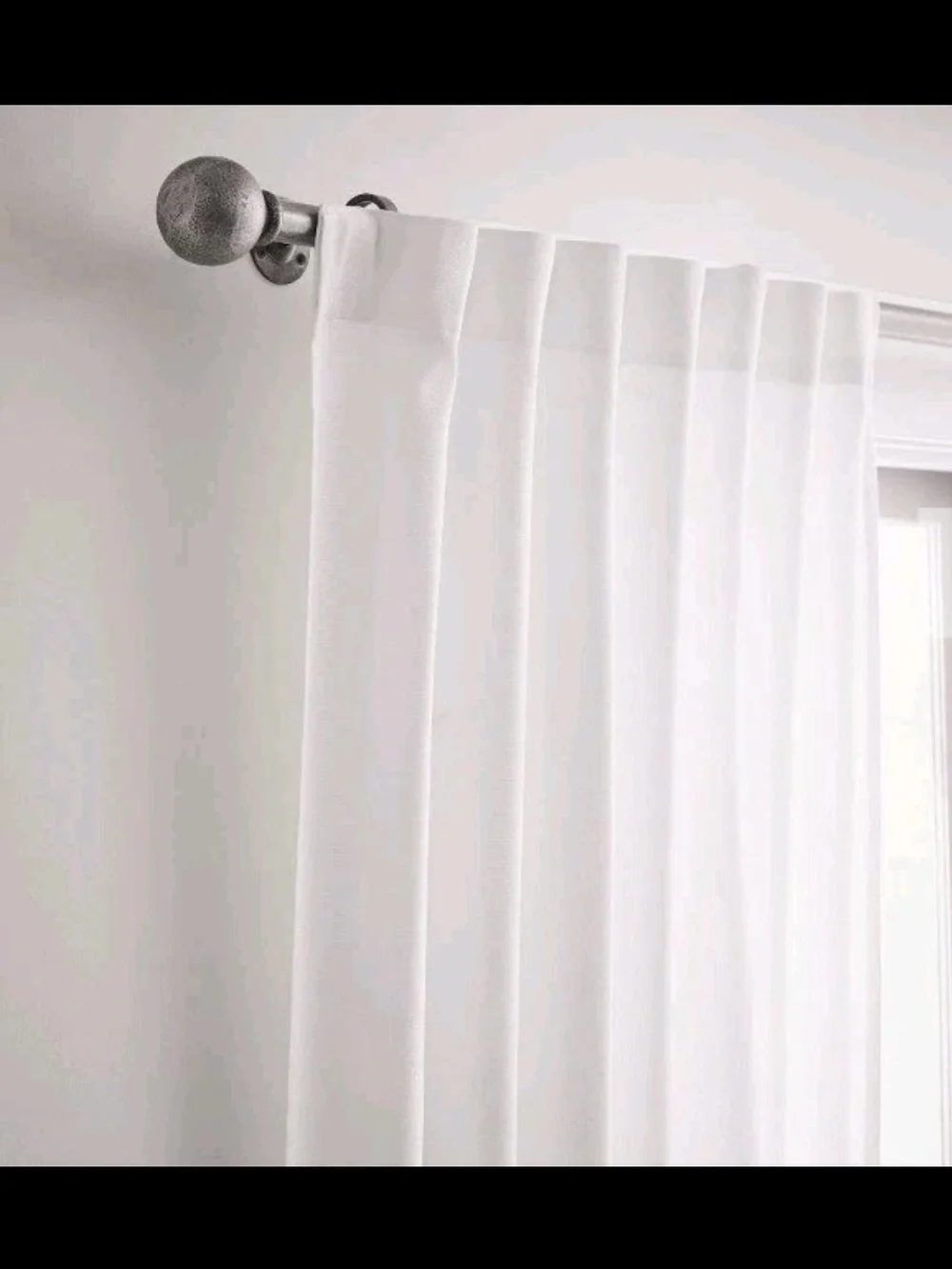 NIB Pottery Barn White Broadway Curtains Unlined Set Of Two 50
